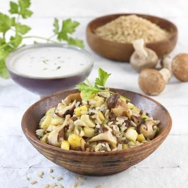 Riz complet aux champignons et panais Riz complet aux champignons et panais