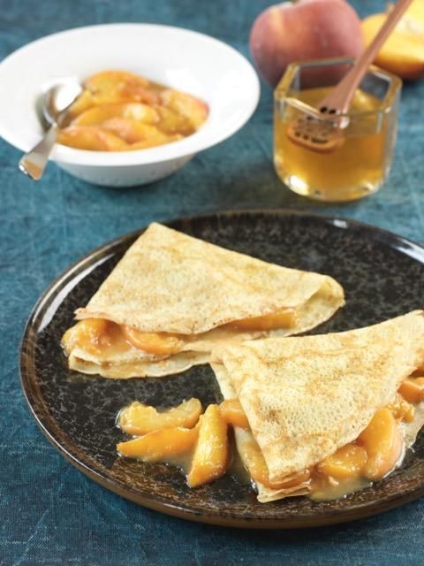 Crêpes aux nectarines caramélisées Crêpes aux nectarines caramélisées